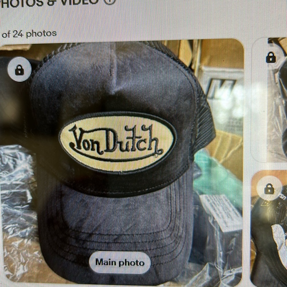 Von Dutch trucker hat authentic new black on size velvat USA authentic
